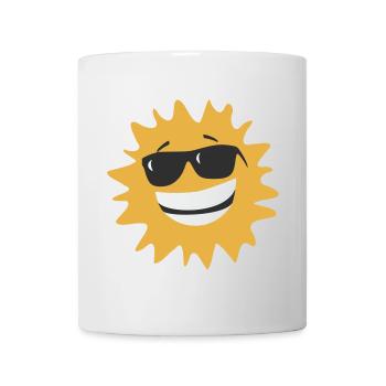 Sunburst Smiling with Sunglasses - Mug - white - Front