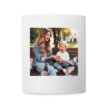 Mère et fils - Mug blanc - blanc - Devant