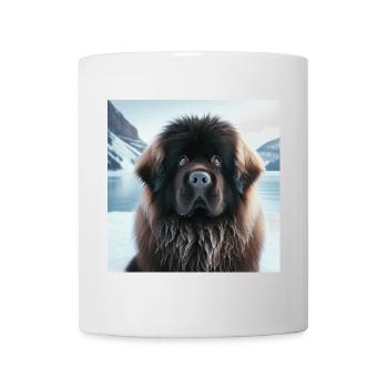 Newfoundland in the snow - Mug - white - Front