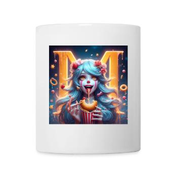 Naschkatzen-Clown 3D - Tasse - Weiß - Vorne