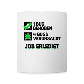 Open Source Bugfixing Bugs Developer Programmier - Tasse - Weiß - Vorne