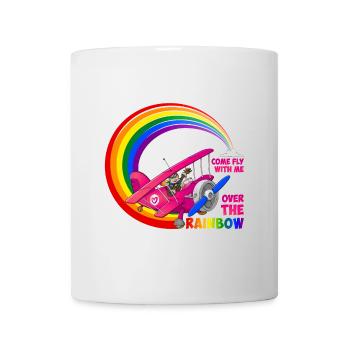 Flieg mit mir über den Regenbogen - LGBT - Tasse - Weiß - Vorne