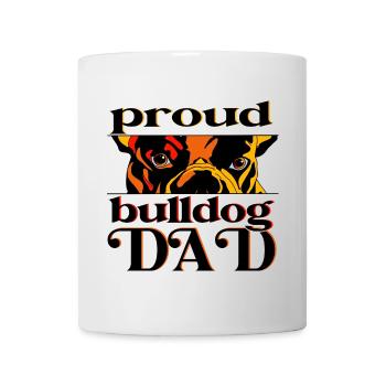 Proud Bulldog Dad – Stolzer Hunde Papa - Tasse - Weiß - Vorne