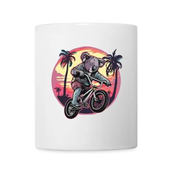 Koala Bear Bike Koala Bear Cyclist Bmx Bike - Mug - white - Front