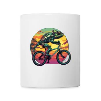 Chameleon Bicycle Cyclist Reptile Animal - Mug - white - Front