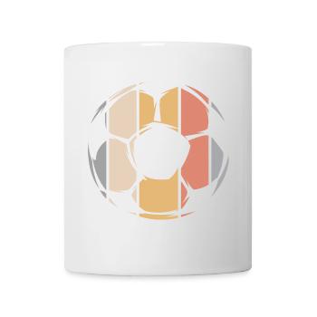 retro FUßball Illustration vintage Ball Symbol - Tasse - Weiß - Vorne