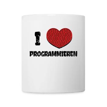 Developer Herz Webentwickler Statement Computer - Tasse - Weiß - Vorne