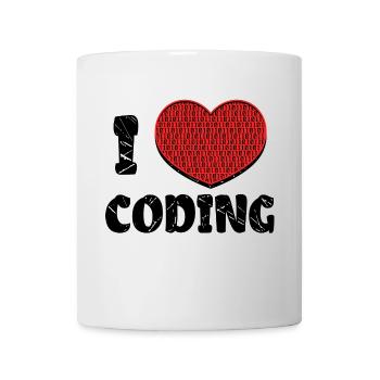 Code Developer Skripting Debug Herz Statement - Tasse - Weiß - Vorne