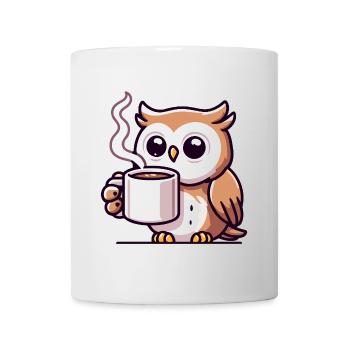 Wise Brew Owl: The Morning Coffee Companion - Mug - white - Front