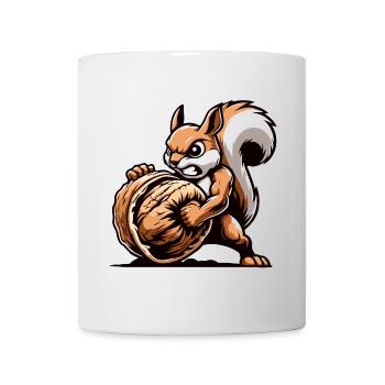 Mighty Nut Conqueror : L’écureuil énergique - Mug blanc - blanc - Devant