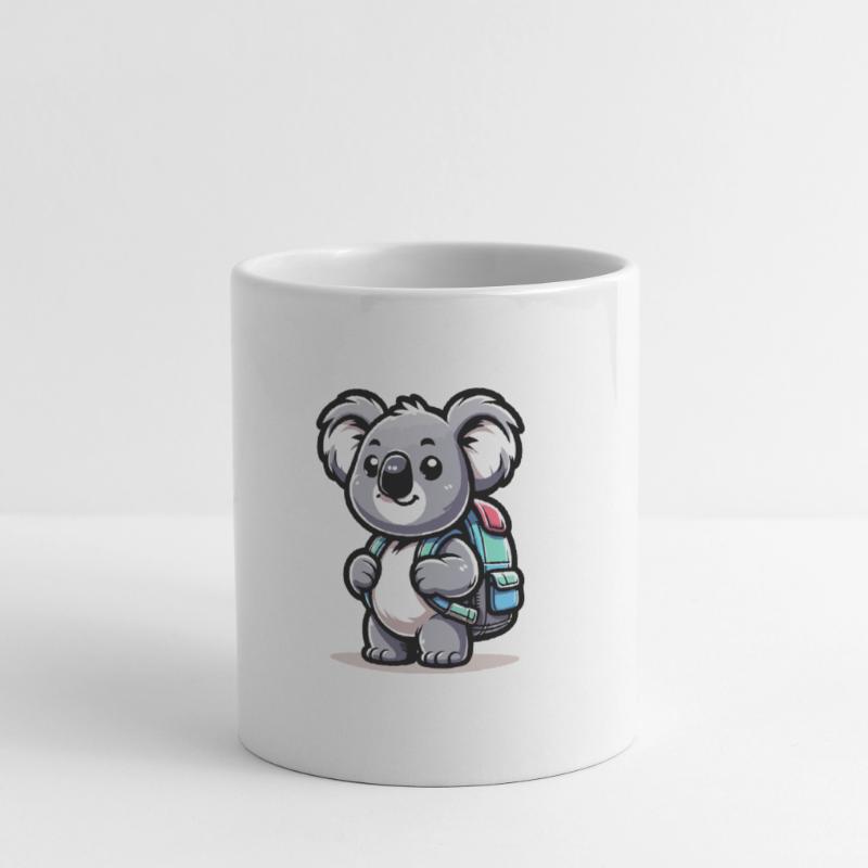 Backpacker Koala : le compagnon globe-trotter Mug blanc
