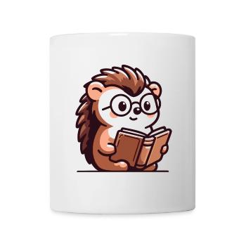Bookish Hedgehog: The Tiny Scholar - Mug - white - Front
