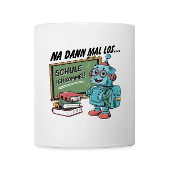 Einschulung erster Schultag kleiner Roboter - Tasse - Weiß - Vorne