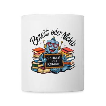 Einschulung erster Schultag kleiner Roboter - Tasse - Weiß - Vorne