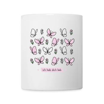 schönes Geschenk Ich hab dich lieb - Tasse - Weiß - Vorne