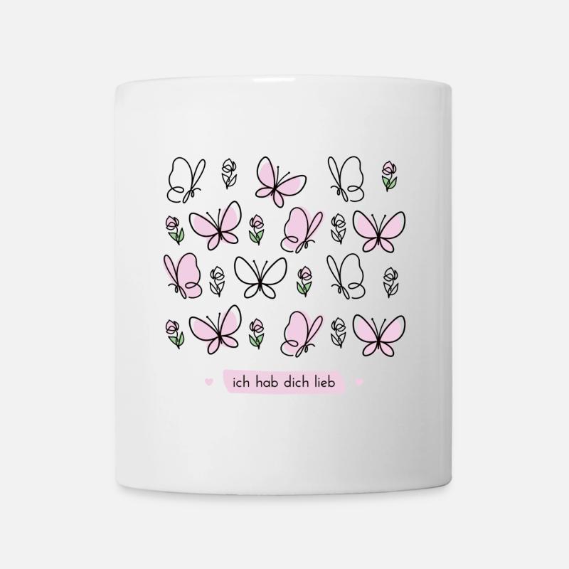 schönes Geschenk Ich hab dich lieb - Tasse - Weiß