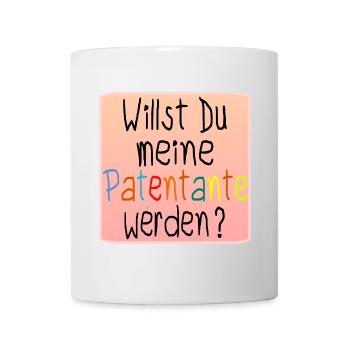 Willst Du meine Patentante werden - Baby Taufe - Tasse - Weiß - Vorne