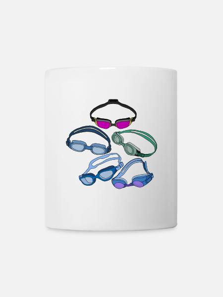 Cool Swimming Goggles - Mug - white