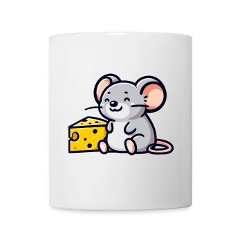 Käseliebhabermaus: Der Snacktime-Freund - Tasse - Weiß - Vorne