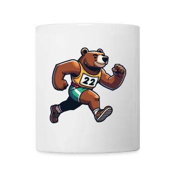 Marathon Bear : le coureur rapide - Mug blanc - blanc - Devant