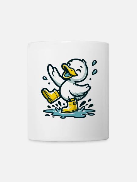 Splashy Quacker: The Puddle-Hopping Duck - Mug - white