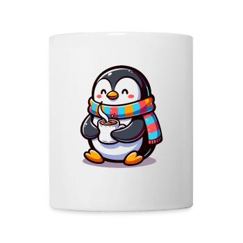 Charming Penguin with Colourful Scarf - Mug - white - Front