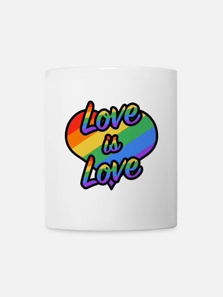 Love is Love Rainbow Heart - Mug - white