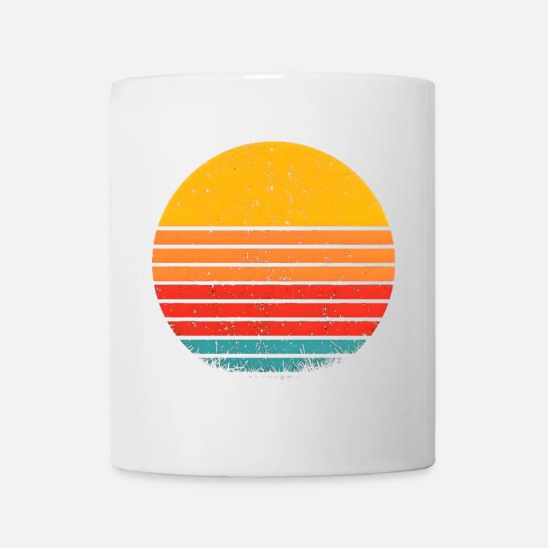 retro colors - Mug blanc - blanc