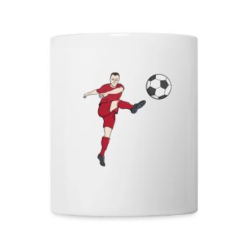 Coup de pied de football génial marquer un but au football - Mug blanc - blanc - Devant