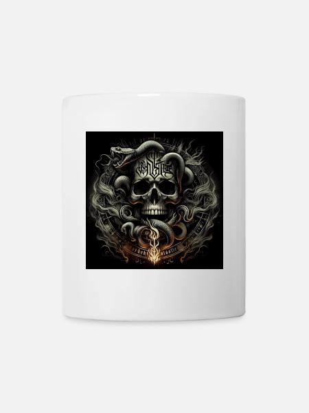 Crâne et serpents - Mug blanc - blanc