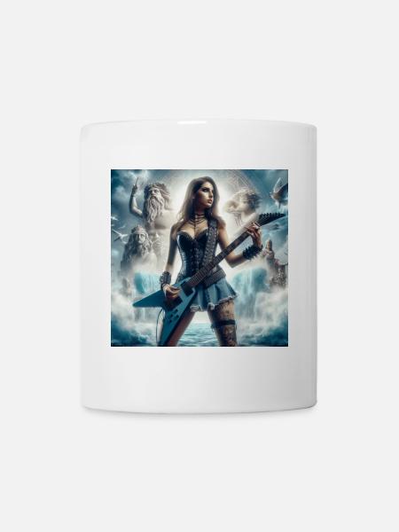 Guitarist with Poseidon - Mug - white