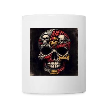 Crâne en métal lourd - Mug blanc - blanc - Devant