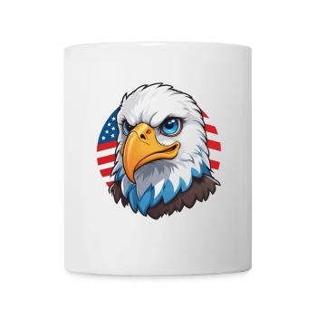 Drapeau des États-Unis Eaglehead Bald Eagle - Mug blanc - blanc - Devant