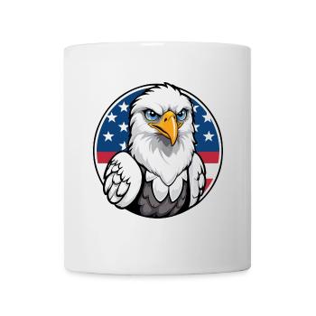 États-Unis et USA Eagle - Mug blanc - blanc - Devant