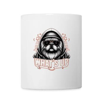 Pekingese Was geht ab Löwenhund Hund Geschenk - Tasse - Weiß - Vorne