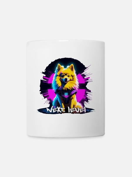 Petit Spitz Spitz Next Level Cyber Dog Cadeau - Mug blanc - blanc