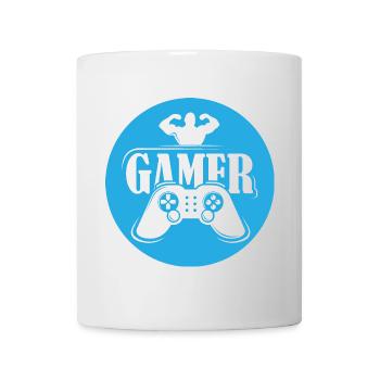 gamer fitness controller icon logo team gaming - Mug - white - Front