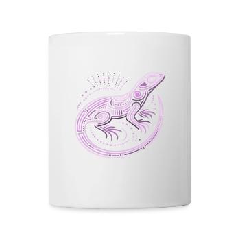 Lizard shades of purple aboriginal patterns, tribal - Mug - white - Front