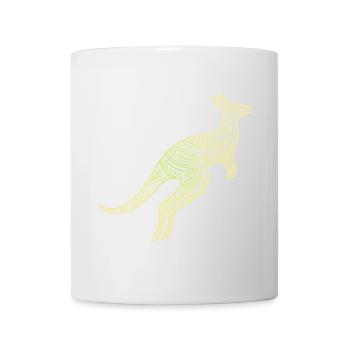 Känguru Aborigine Motive, Stamm - Tasse - Weiß - Vorne