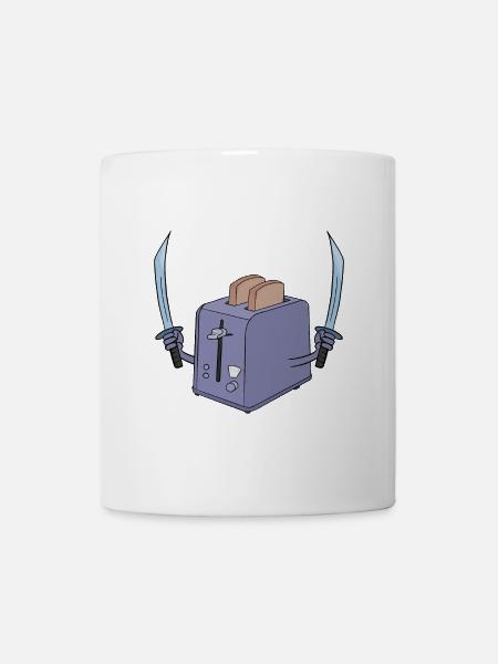 Toaster und das Schwert - Tasse - Weiß