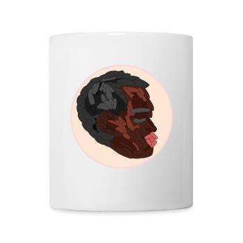 PORTRAIT DE FEMME NOIRE - Mug blanc - blanc - Devant