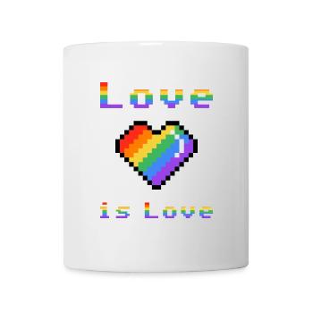 Pixel Heart Rainbow Love - Mug - white - Front