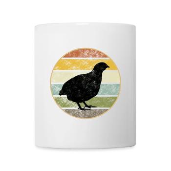 Coucher de soleil rétro de caille - Caille vintage - Mug blanc - blanc - Devant