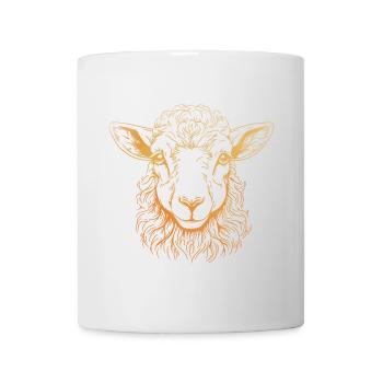 Lamm Portrait - Tasse - Weiß - Vorne
