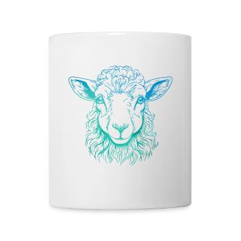 Lamm Portrait - Tasse - Weiß - Vorne