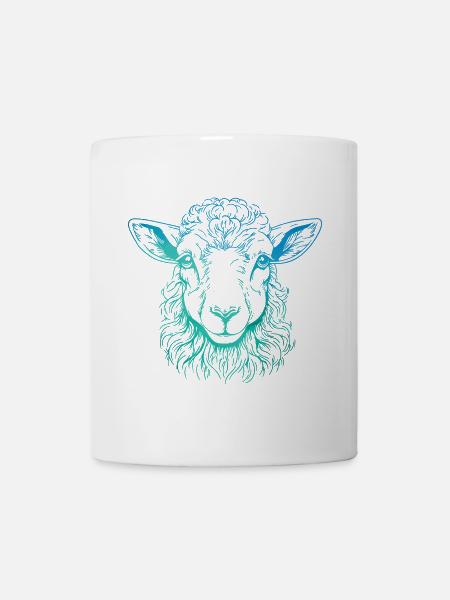 Portrait d’agneau - Mug blanc - blanc