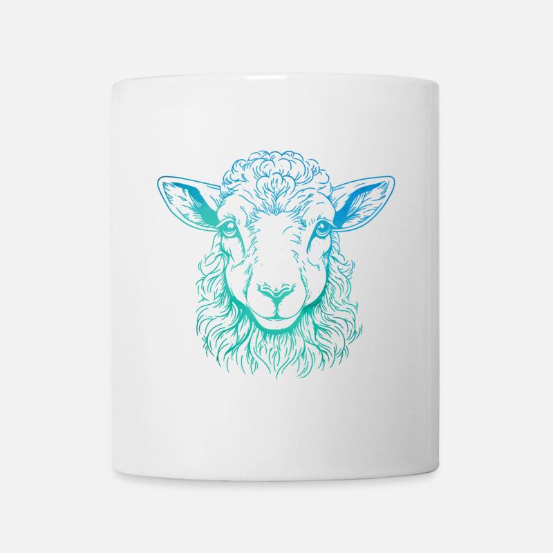 Portrait d’agneau - Mug blanc - blanc