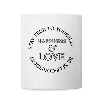 Cercle de remerciement à tampons ronds - Mug blanc - blanc - Devant