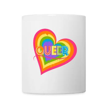 Queer Heart pour le mois de la fierté Égalité des droits LGBTQ - Mug blanc - blanc - Devant