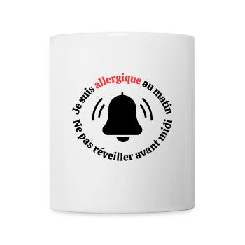 I'm allergic to the morning! - Mug - white - Front